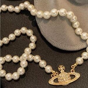 Vivienne Westwood Gold  Saturn Orb Necklace